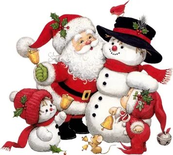 Free Png Cute Snowman Santa And Kid Png Images Transparent -