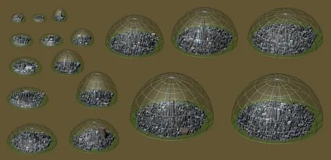200 Sci-Fi Dome Cities OpenGameArt.org