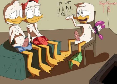 Yaoi pinup dewey duck+huey duck+louie duck
