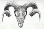 Satanic Rams Head Drawing images & pictures Tattoo goat, Cap