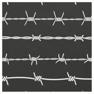 Metal barbed wire fence black white modern fabric in 2021 Ba