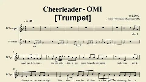 Cheerleader - OMI (Trumpet) Sheet Music by MMC Trumpet sheet
