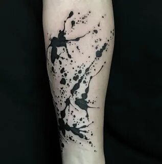 Paint splatter tattoo by Tim Mueller Paint splatter tattoo, 
