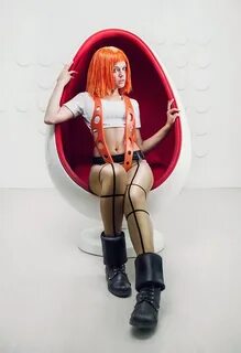 The Fifth Element Leeloo Orange Suspenders Cosplay Etsy