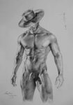 Original Drawing Gay Man #15535, Рисунок - Hongtao Huang Art