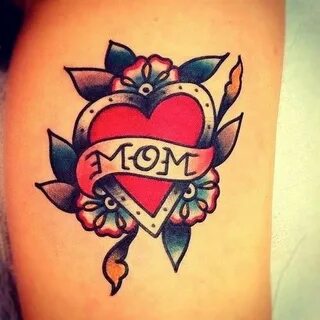 Love mom heart shaped tattoo - Tattoos Book - 65.000 Tattoos