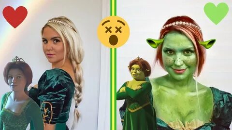 Princess Fiona Halloween Costume Makeup Transformation - Pri