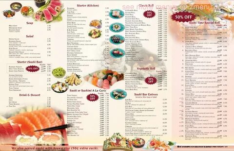 Sushi Time Menu