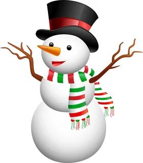 Snowman With Top Hat Png Clip Art Image - Snowman Transparen