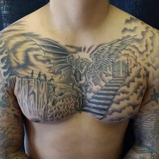 Heaven Chest Tattoo - Tattoos Concept