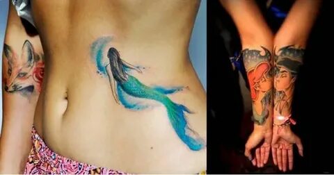 Fancy ein wenig aus der blauen Meerjungfrau Tattoo? Hier sin