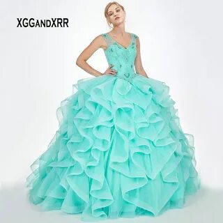 Elegant V Neck Ball Gown Quinceanera Dresses For 16 15 Years