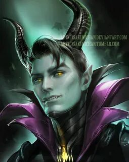 Male Maleficent - Sakimi Chan Disney fan art, Gender bent di