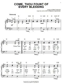 Come, Thou Fount of Every Blessing Sheet Music Robert Robins
