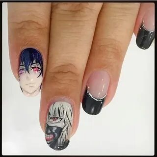 Tokyo ghoul Anime nails, Nail designs, Manicure