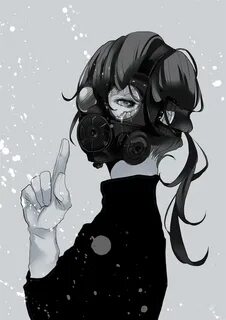 Monochrome, Gas Mask - Zerochan Anime Image Board