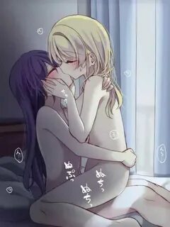 2 Beautiful Girls Making Out - My Hentai Academia