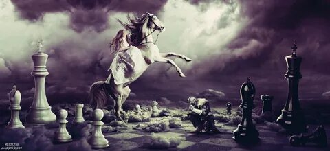 Wallpaper : horse, girl, chess, fantasy, imagination, rider,