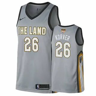 Cleveland Cavaliers Kyle Korver #26 Gray 2018 Finals City Je