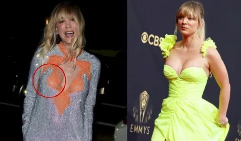 Kaley Cuoco Nip Slip!? + Cleavage at the Emmy Awards! - The 