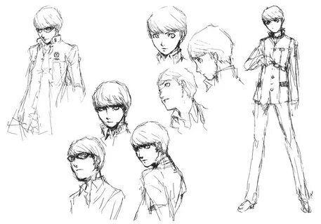 Protagonist Sketches - Characters & Art - Persona 4 Characte