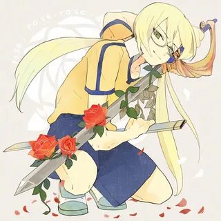 Safebooru - blonde hair flower fusion green eyes inazuma ele