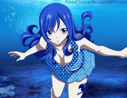 tattoos water long hair blue hair fairy tail swimming anime 