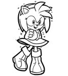 Amy Rose secretly loves Sonic coloring page - Coloring4k.com