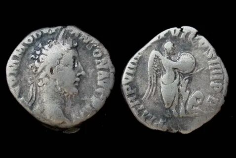 Commodus, Denarius, Victory with Captive, Noble Roman Coins