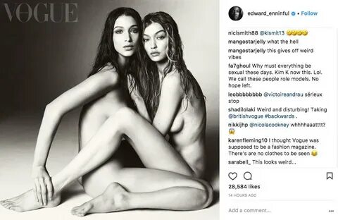 Gigi And Bella Hadid's Naked Vogue Pictures Haven't Gone Dow