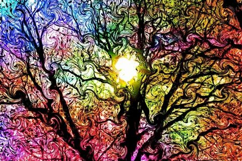 Psychedelic Trippy Art Wall Print POSTER Decor 32x24