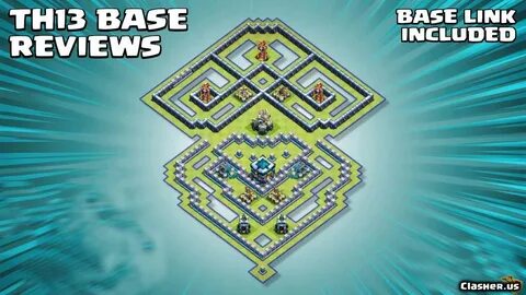 Town Hall 13 TH13 War/Trophy/CWL base #987 With Link 4-2020 