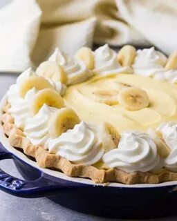 Banana Cream Pie: fresh bananas & fluffy custard -Baking a M
