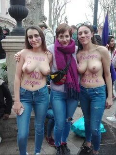 File:Topless women at the International Women's Day, 2018.jp