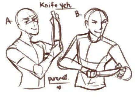 Knife holding poses - open. by purenai Art reference poses, 