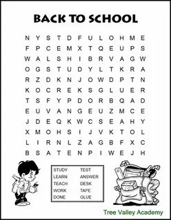 Back To School Word Search Puzzles For Kids Back To School! 