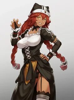 Overlord Anime Anime Girls Long Hair Redhead Maid Outfit Lup
