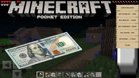 MAKE MONEY IN MCPE 0.14.3!! - Economy Mod - Minecraft PE (Po