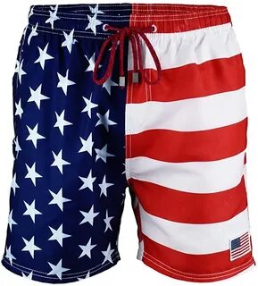 VBRANDED Mens American Flag Patriotic Board Shorts Assorted 