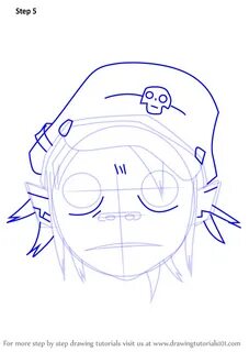 Step by Step How to Draw 2D from Gorillaz : DrawingTutorials