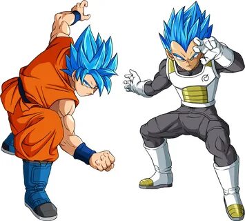 Goku And Vegeta Ssj God Ssj - Dragon Ball Super Poses Clipar