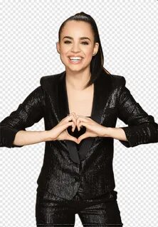 Sofia Carson, smiling woman making heart sign png PNGBarn