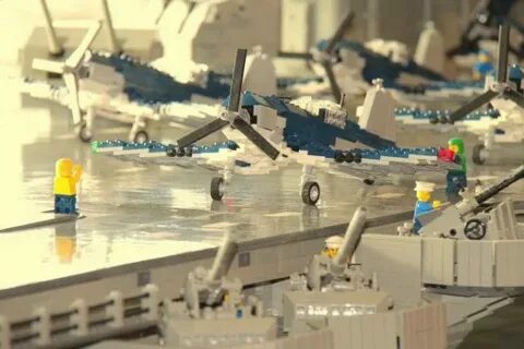 Check Out The World's Largest Lego Aircraft Carrier Made Out