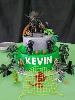 Alien vs Predator cake birthday Minecraft fiesta, Fiesta, Al