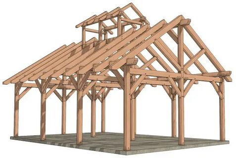 24 × 36 Sugar Shack Post and Beam Barn - Timber Frame HQ