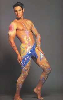 Naked male body paint Picsegg.com