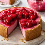 Easy Baked Raspberry Cheesecake - The Loopy Whisk