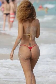 Aisha Thalia Thong Bikini On Miami Beach Hollywood movie new