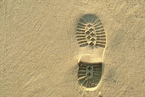 Footprint on sand in beach stock image. Image of summer - 51