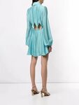 Cult Gaia платье-рубашка Bey с вырезами цвета Синий 50144K08